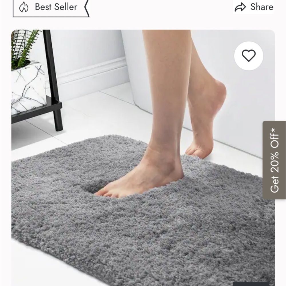 Nestwell Soft plush bath Rug.Certified Standart by Oslo-Tex.Super long